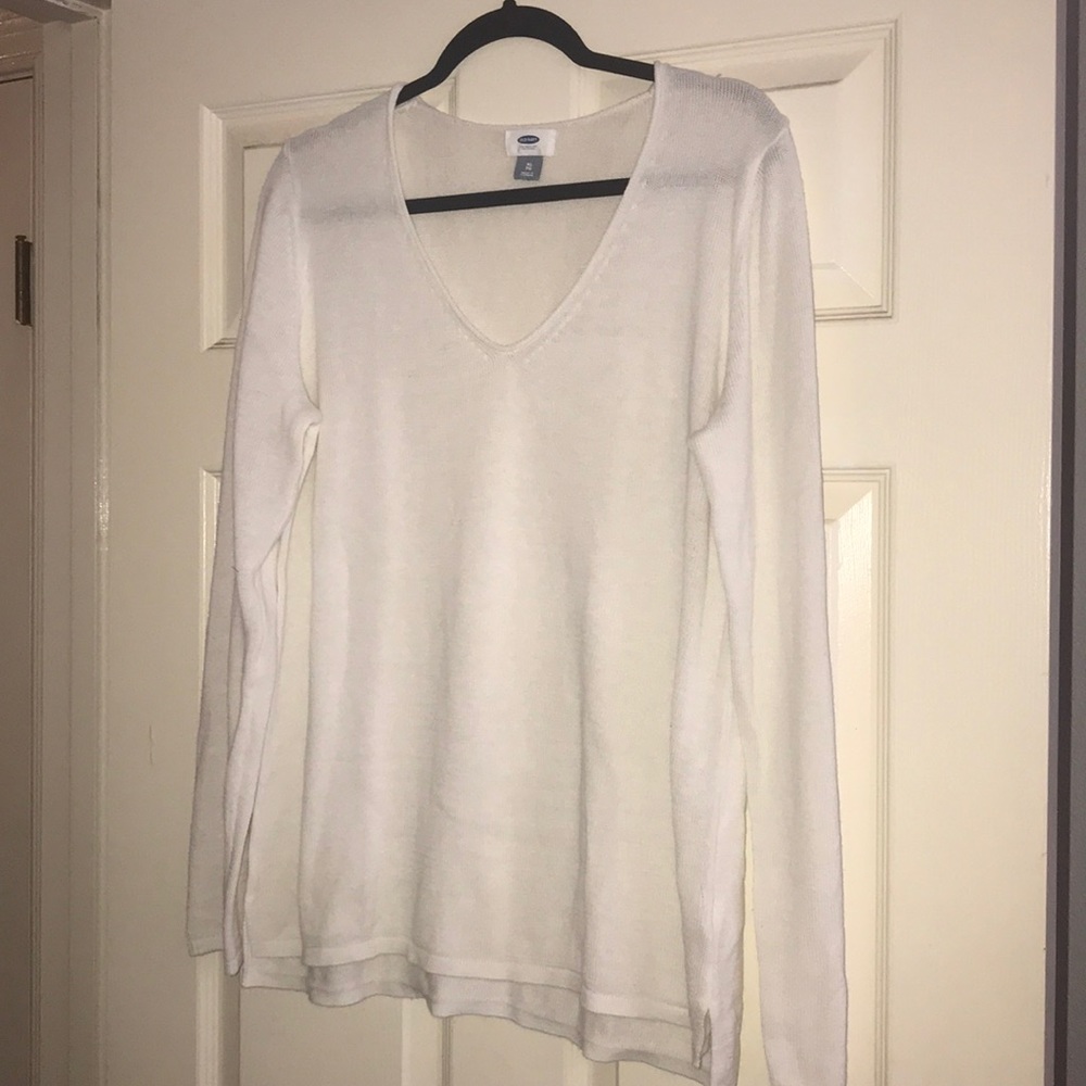 Old Navy XL Ivory Sweater VNeck In EUC